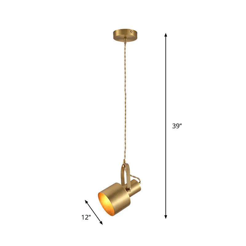 Messing roterende fakkel hanglamp postmodern 1 kop metalen hangende plafondlamp voor woonkamer Clearhalo