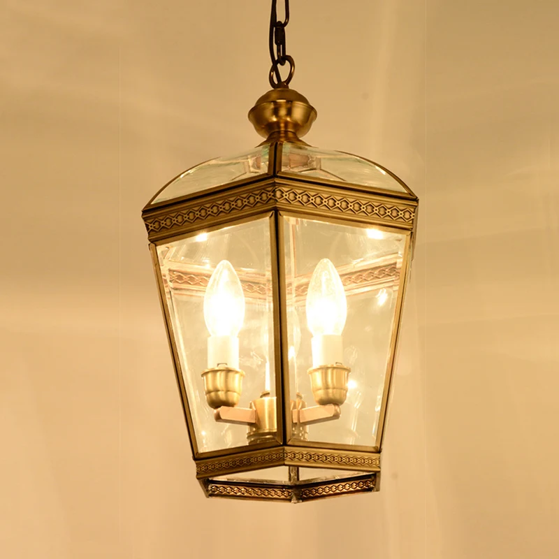 Messing taps toelopende kroonluchterlamp Scandinavisch helder glas 3 lampen Hangende plafondlamp voor woonkamer Clearhalo