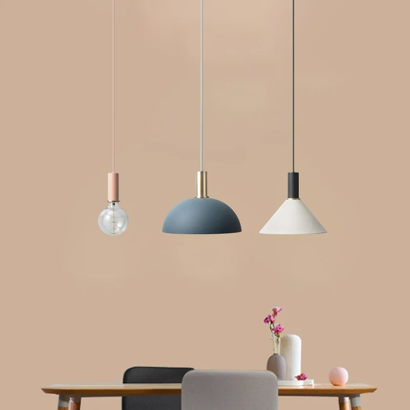 Metaal geassorteerde schaduwrijke clusterhanger Scandinavische 3-koppige witte ronde/lineaire luifel hangende plafondlamp...