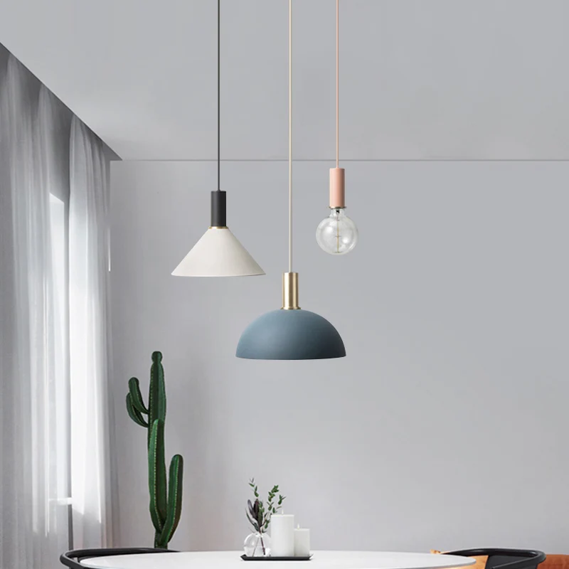 Metaal geassorteerde schaduwrijke clusterhanger Scandinavische 3-koppige witte ronde/lineaire luifel hangende plafondlamp...