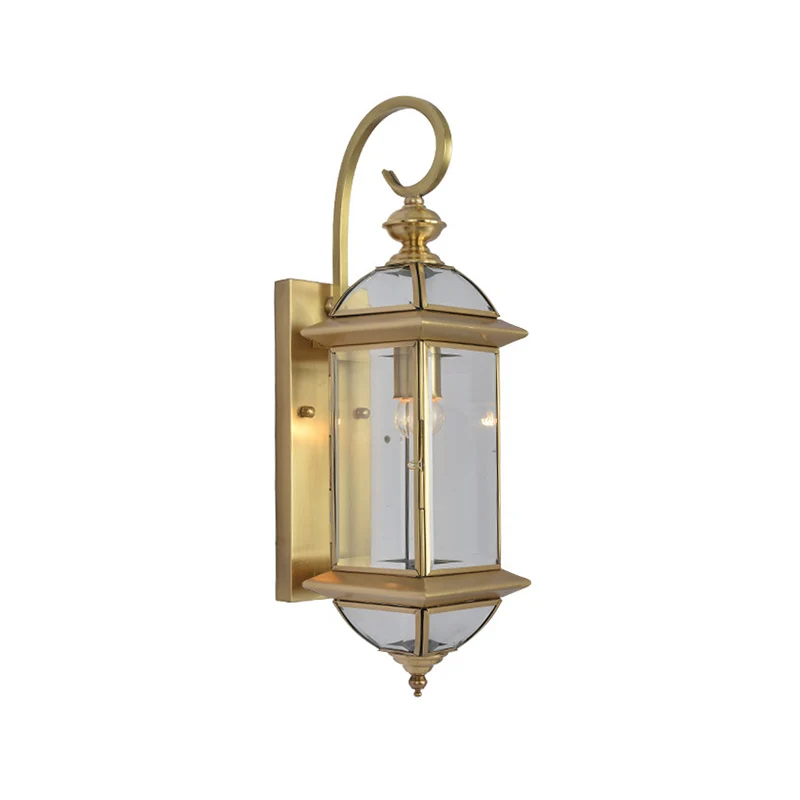 Metaal Messing Sconce Lichtpunt Geometrisch 1 Kop Traditionele Wandmontage Lamp voor Woonkamer Clearhalo