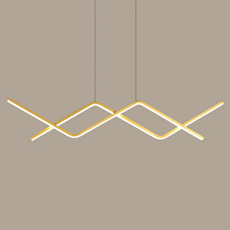 Metal Line Art Hanglamp Eenvoud LED-eilandlamp voor eetkamer Clearhalo