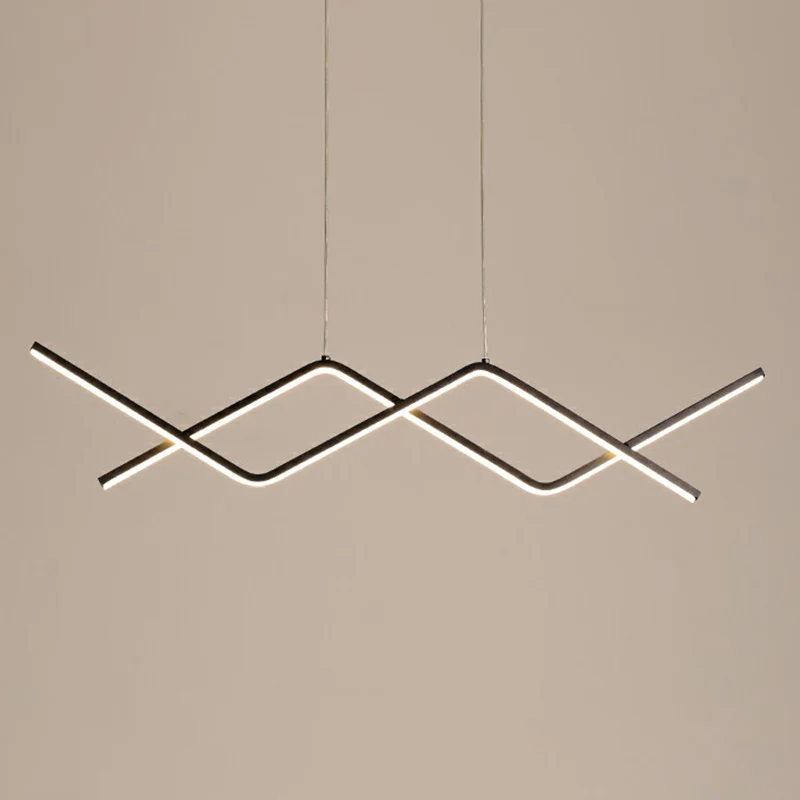 Metal Line Art Hanglamp Eenvoud LED-eilandlamp voor eetkamer Clearhalo