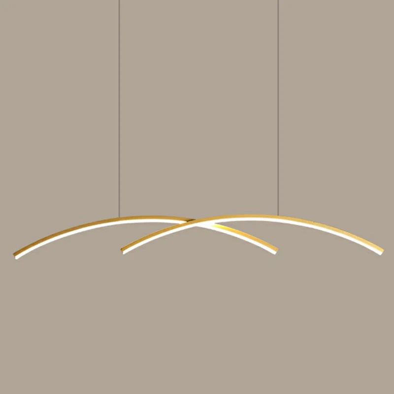 Metal Line Art Hanglamp Eenvoud LED-eilandlamp voor eetkamer Clearhalo