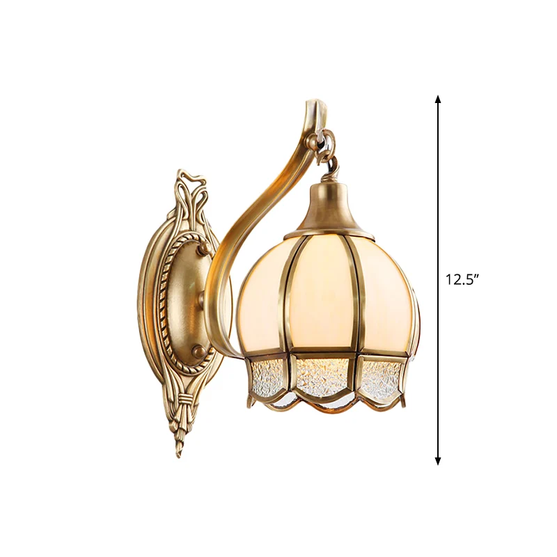 Metalen bloemen schans licht traditionalisme 1/2 hoofden eetkamer wandverlichting messing Clearhalo