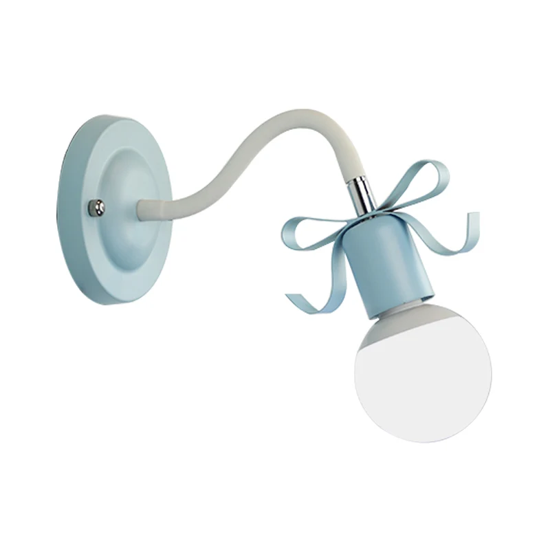 Metalen blote lamp wandlamp met strik enkele kop wandlamp Scandinavische stijl voor de kleuterschool Clearhalo
