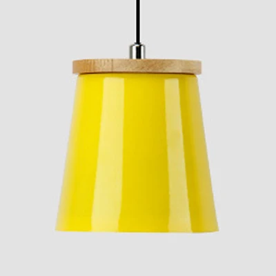 Metalen emmervormige hanglamp Keuken Eetkamer Eén lichte moderne hanglamp Clearhalo