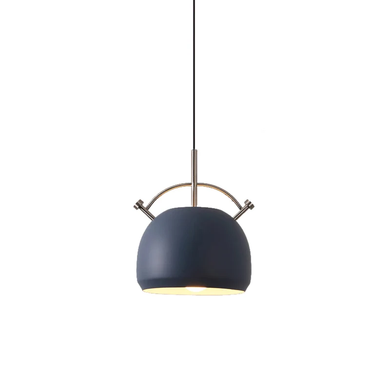 Metalen gebogen kap hanglamp Restaurant Cafe 1 kop Macaron-stijl plafondlamp Clearhalo