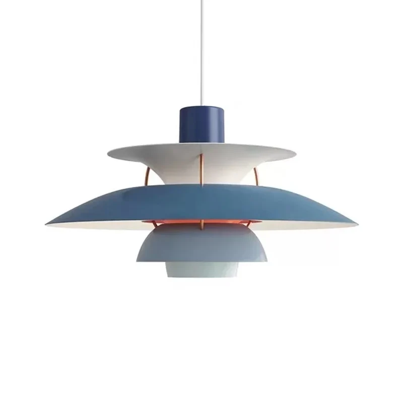 Metalen gelaagde slingerlamp Eenvoud 1 kop plafondophanglamp voor eetkamer Clearhalo