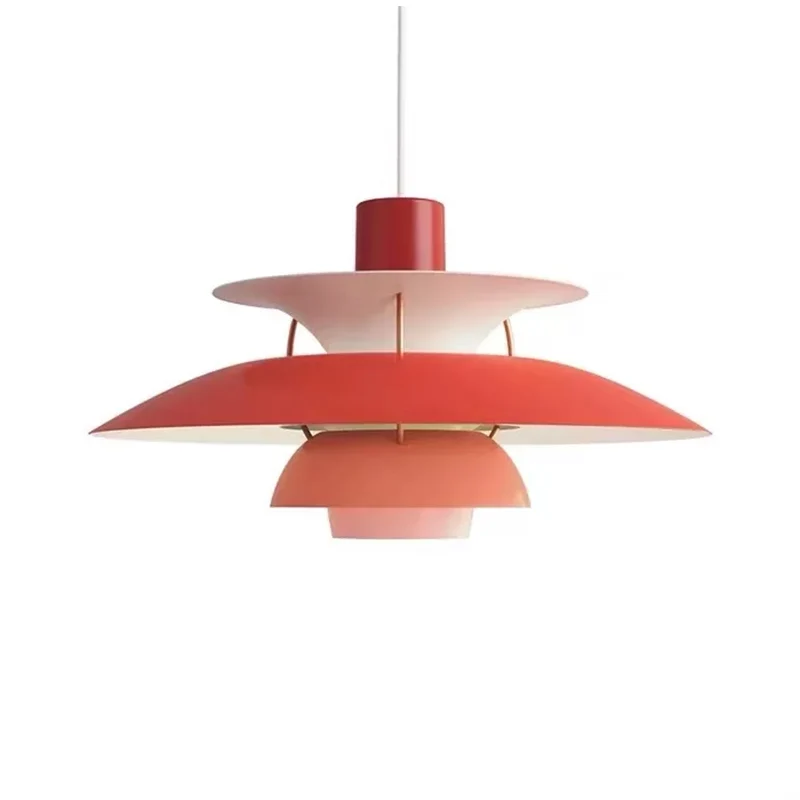 Metalen gelaagde slingerlamp Eenvoud 1 kop plafondophanglamp voor eetkamer Clearhalo