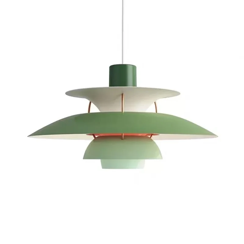 Metalen gelaagde slingerlamp Eenvoud 1 kop plafondophanglamp voor eetkamer Clearhalo