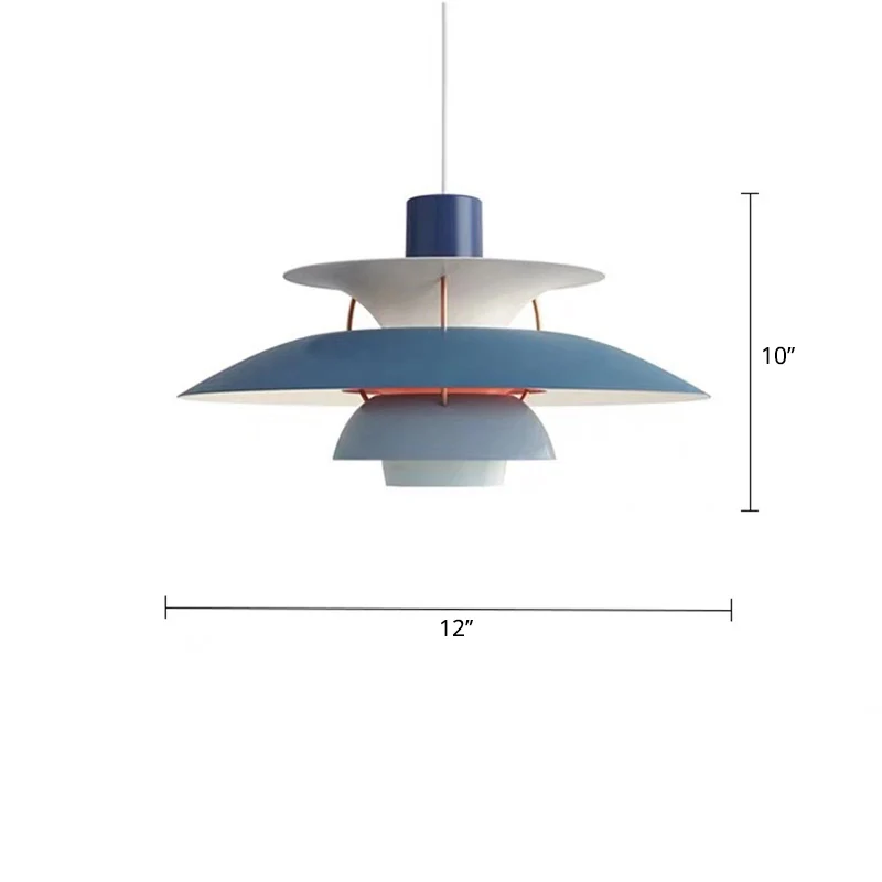 Metalen gelaagde slingerlamp Eenvoud 1 kop plafondophanglamp voor eetkamer Clearhalo