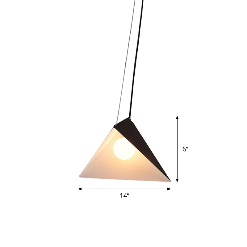 Metalen geometrische hanglamp moderne stijl 1 licht zwarte hanglamp voor woonkamer Clearhalo