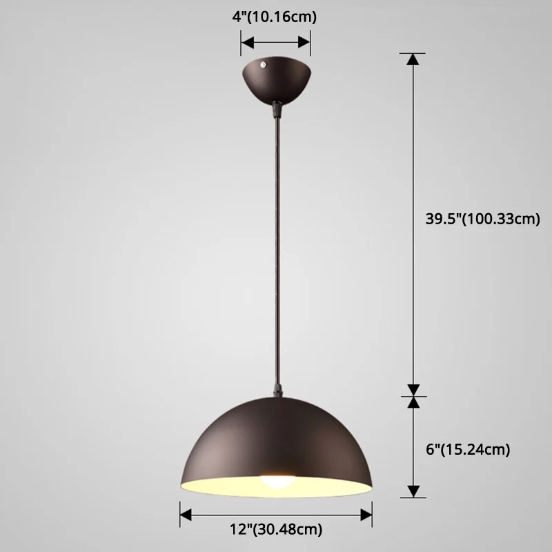 Metalen geribbelde koepelhanglamp 1-lichts hanglamp Scandinavische minimalistische stijl voor restaurant Clearhalo