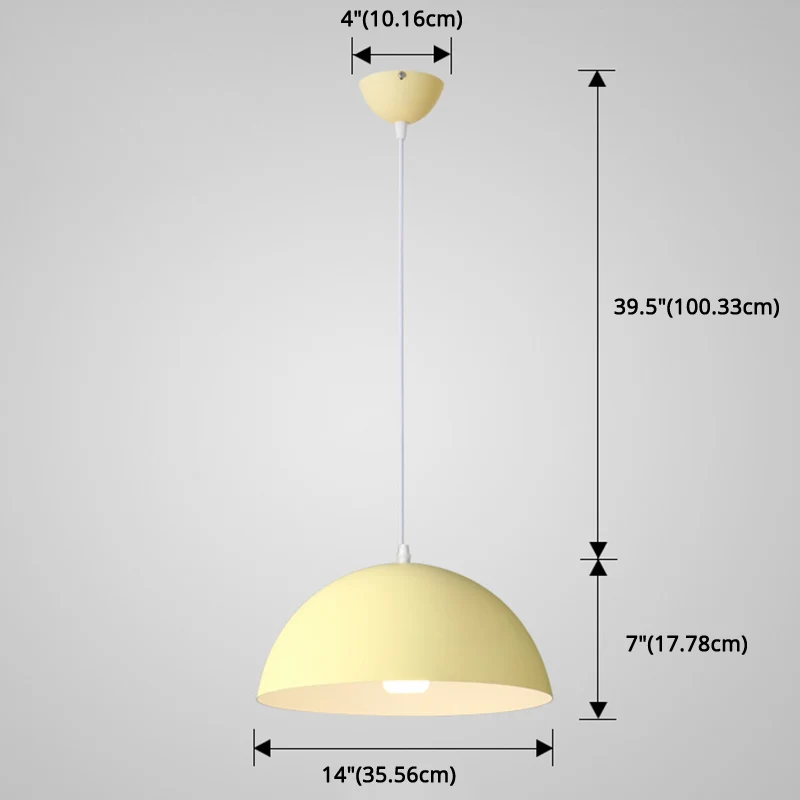 Metalen geribbelde koepelhanglamp 1-lichts hanglamp Scandinavische minimalistische stijl voor restaurant Clearhalo