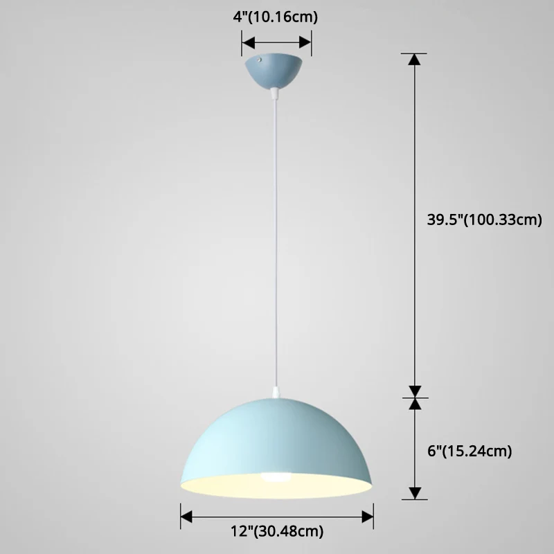 Metalen geribbelde koepelhanglamp 1-lichts hanglamp Scandinavische minimalistische stijl voor restaurant Clearhalo