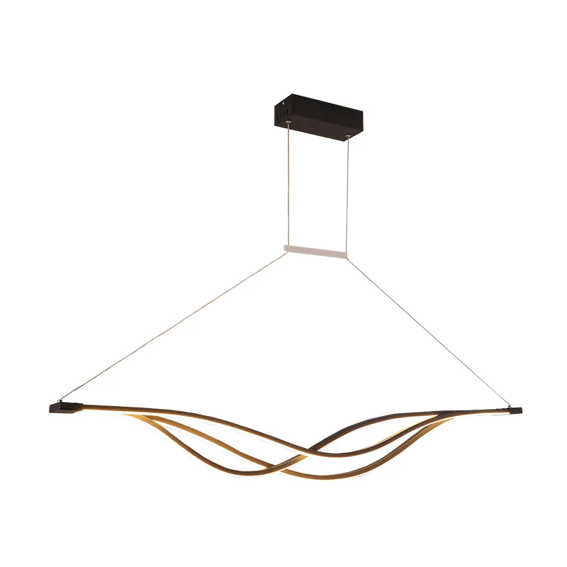 Metalen golfvormige eilandlamp Minimalistische LED-hanglamp voor eetkamer Clearhalo