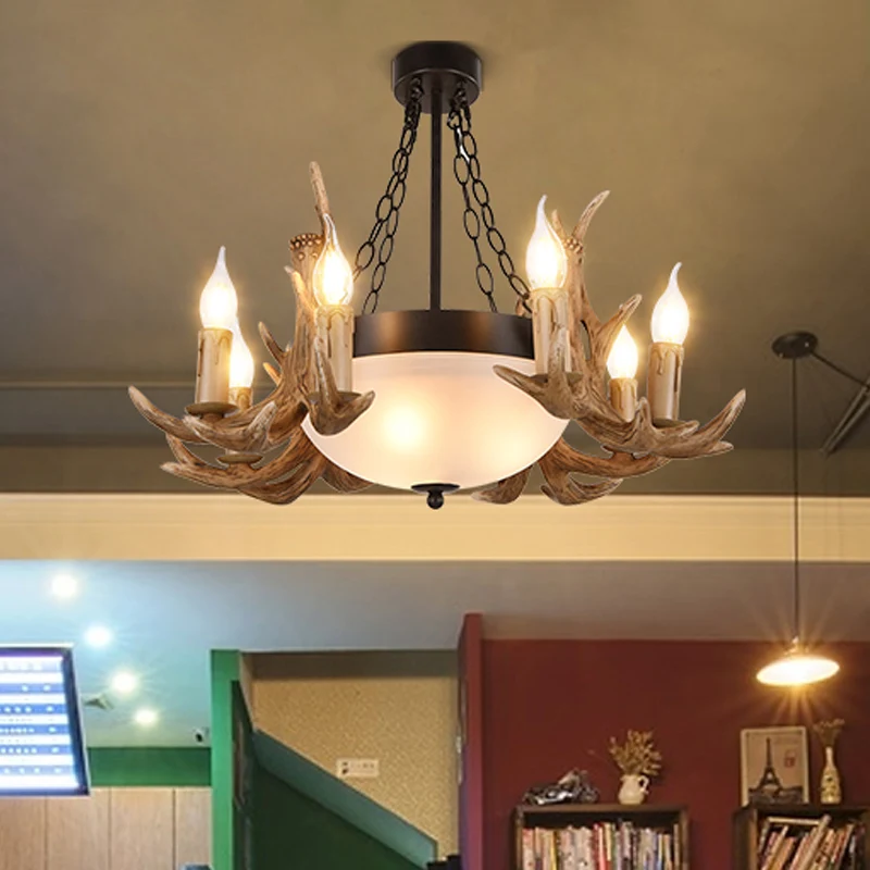 Metalen halve bol kroonluchterlamp, eigentijds 11-koppig hangend restaurantplafondlicht bruin Clearhalo