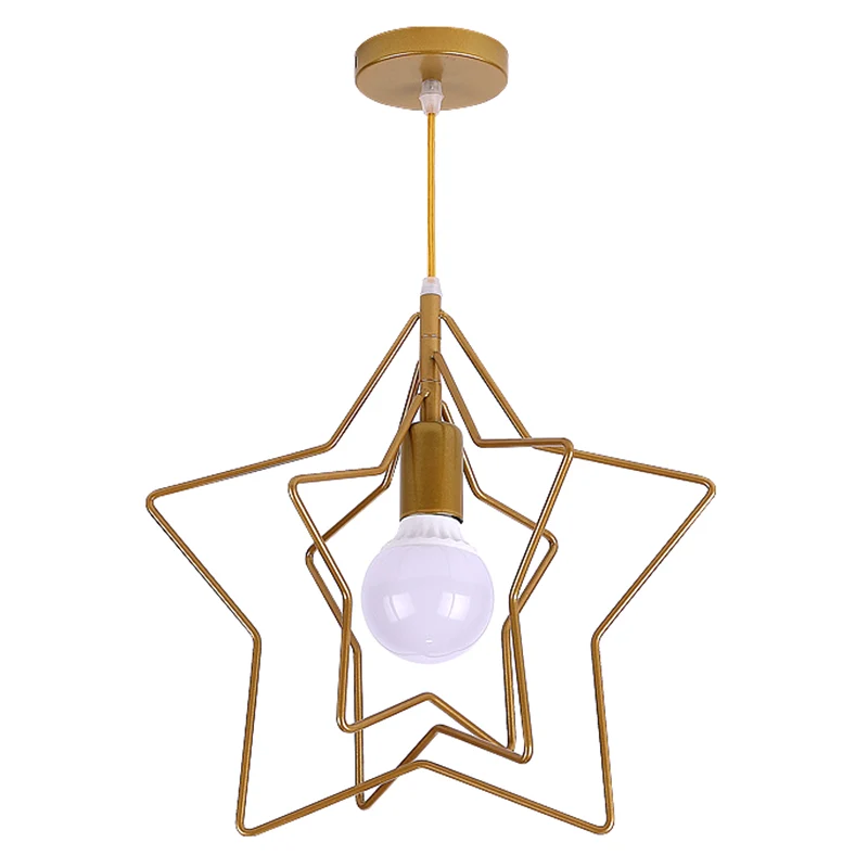 Metalen hangende hanglamp Draadkooi Industriële stijl Hanglamp voor foyer Clearhalo