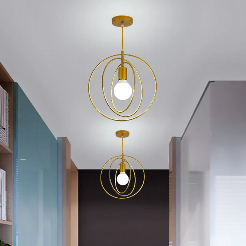 Metalen hangende hanglamp Draadkooi Industriële stijl Hanglamp voor foyer Clearhalo