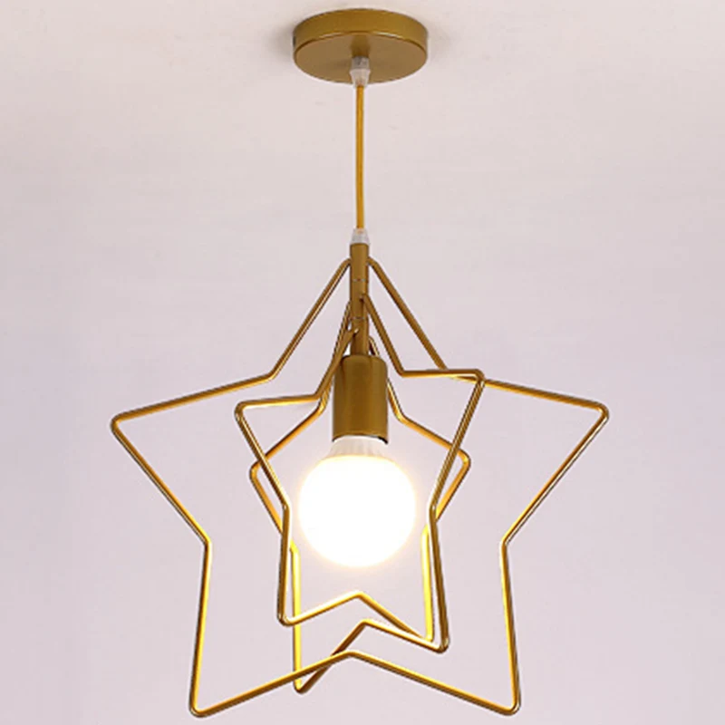 Metalen hangende hanglamp Draadkooi Industriële stijl Hanglamp voor foyer Clearhalo