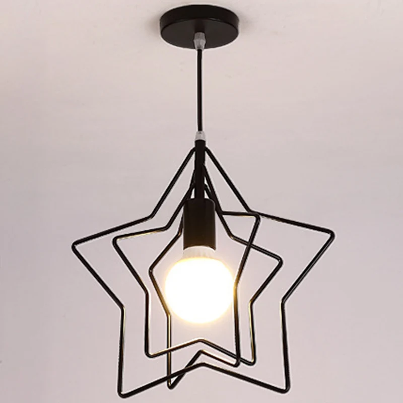 Metalen hangende hanglamp Draadkooi Industriële stijl Hanglamp voor foyer Clearhalo