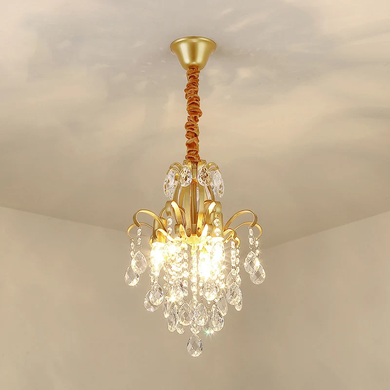 Metalen hangende takken Traditionele kroonluchterverlichting met kristallen drapering Clearhalo