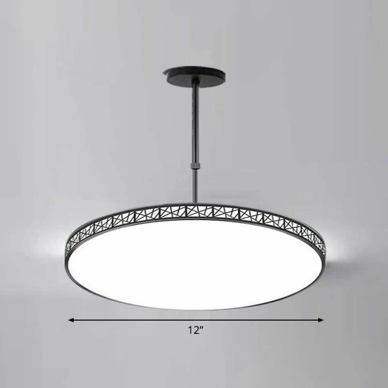 Metalen hol gesneden LED-hanglamp Moderne kroonluchterverlichting voor vergaderruimte Clearhalo