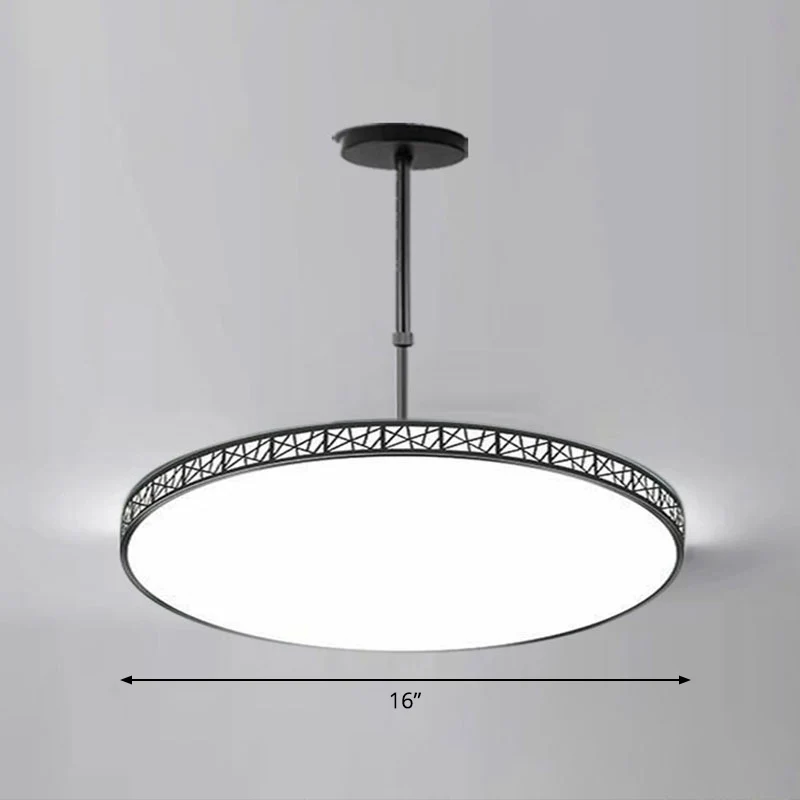 Metalen hol gesneden LED-hanglamp Moderne kroonluchterverlichting voor vergaderruimte Clearhalo