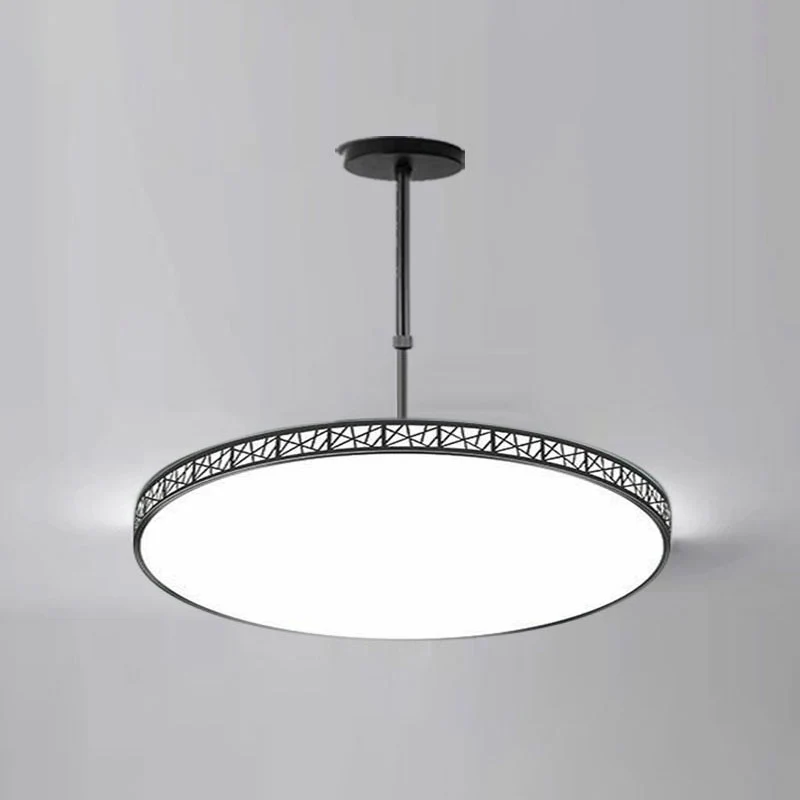 Metalen hol gesneden LED-hanglamp Moderne kroonluchterverlichting voor vergaderruimte Clearhalo