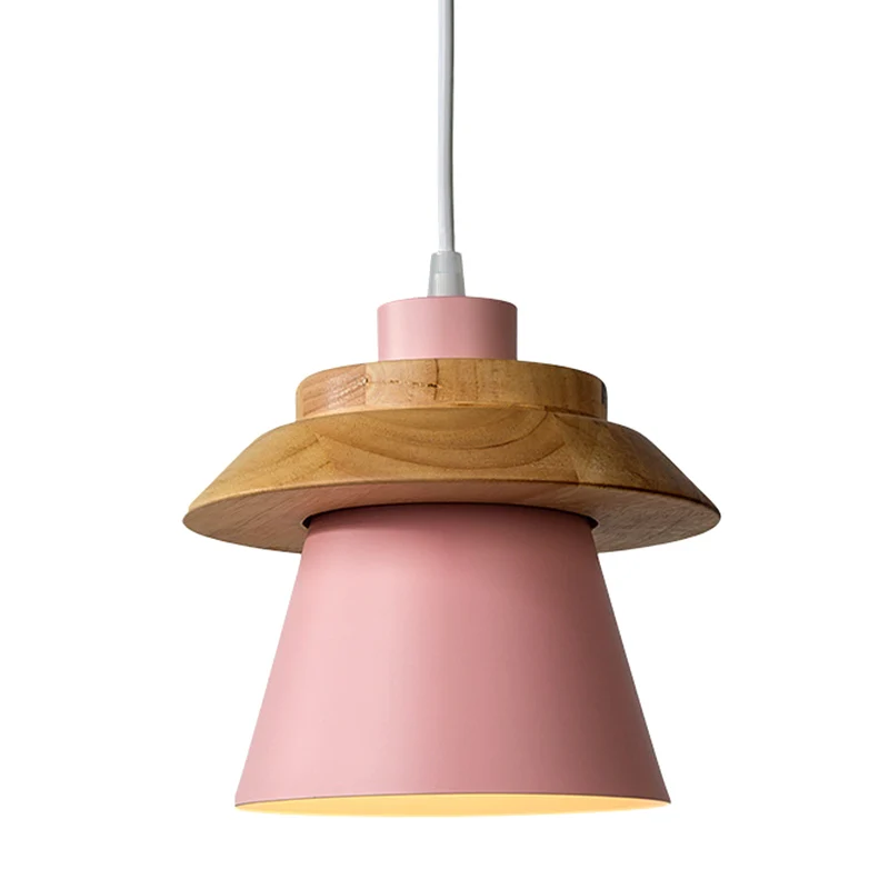 Metalen houten top hanglamp armatuur minimalistische neerwaartse verlichting hanger voor eetkamer Clearhalo