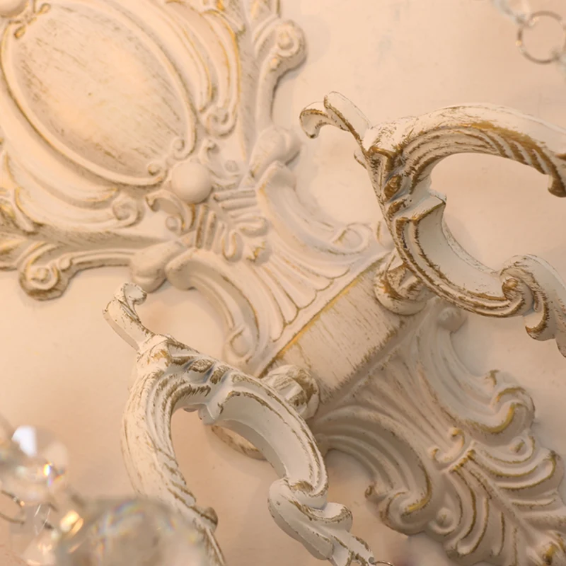 Metalen kaars wandlamp landelijke deuropening muurverlichtingsideeën wit met kristallen drapering Clearhalo