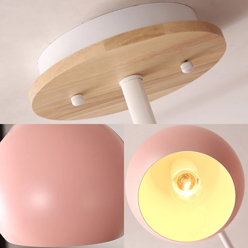 Metalen koepel hangende kroonluchter 6 lampen moderne hanglamp voor kinderslaapkamer Clearhalo