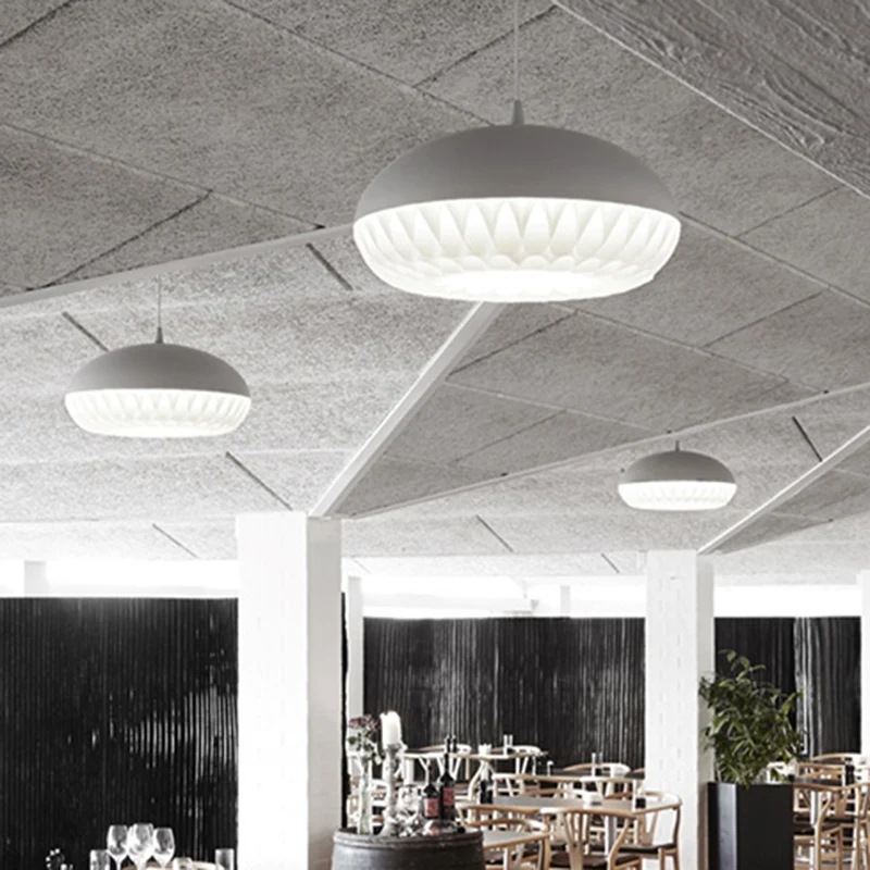 Metalen koepel hanglamp modernisme 1 lamp wit/zwart neerwaartse verlichting voor restaurant Clearhalo
