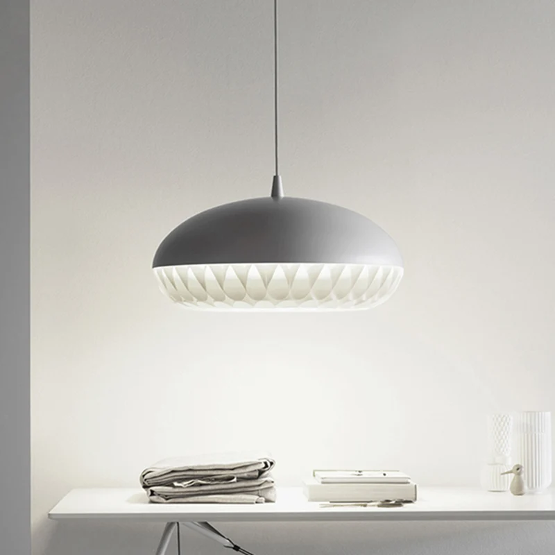 Metalen koepel hanglamp modernisme 1 lamp wit/zwart neerwaartse verlichting voor restaurant Clearhalo