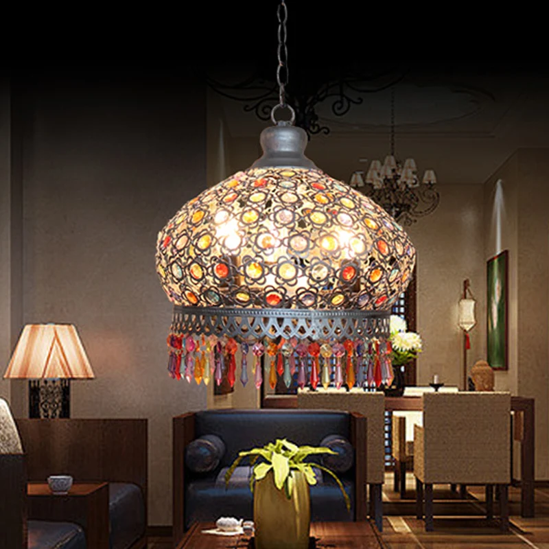 14 "/18" W Metalen Koepel Kroonluchter Lichtpunt Decoratieve 3 Lichten Woonkamer Hanglamp Zilver/Messing/Koper Clearhalo
