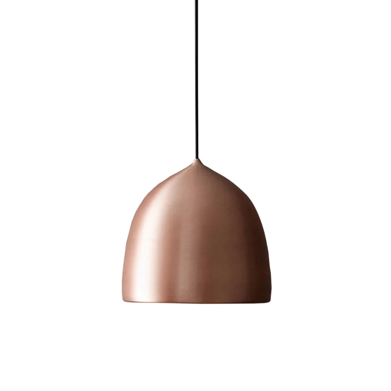 Metalen koepelvormige hanglamp moderne stijl 1 licht zwart/koper ophanghanger voor eetkamer Clearhalo