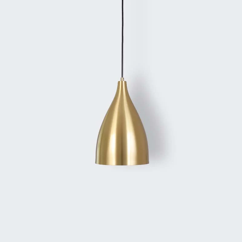 Metalen kogelvormige hanglamp, postmoderne enkele vergulde ophanghanger voor restaurant Clearhalo