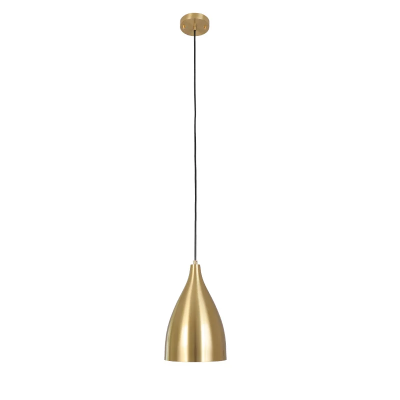 Metalen kogelvormige hanglamp, postmoderne enkele vergulde ophanghanger voor restaurant Clearhalo