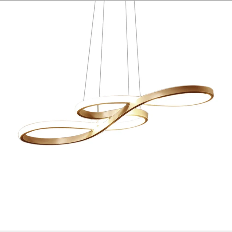 Metalen muzieknootvormige hanglamp Eenvoud LED-hangende kroonluchter boven tafel Clearhalo