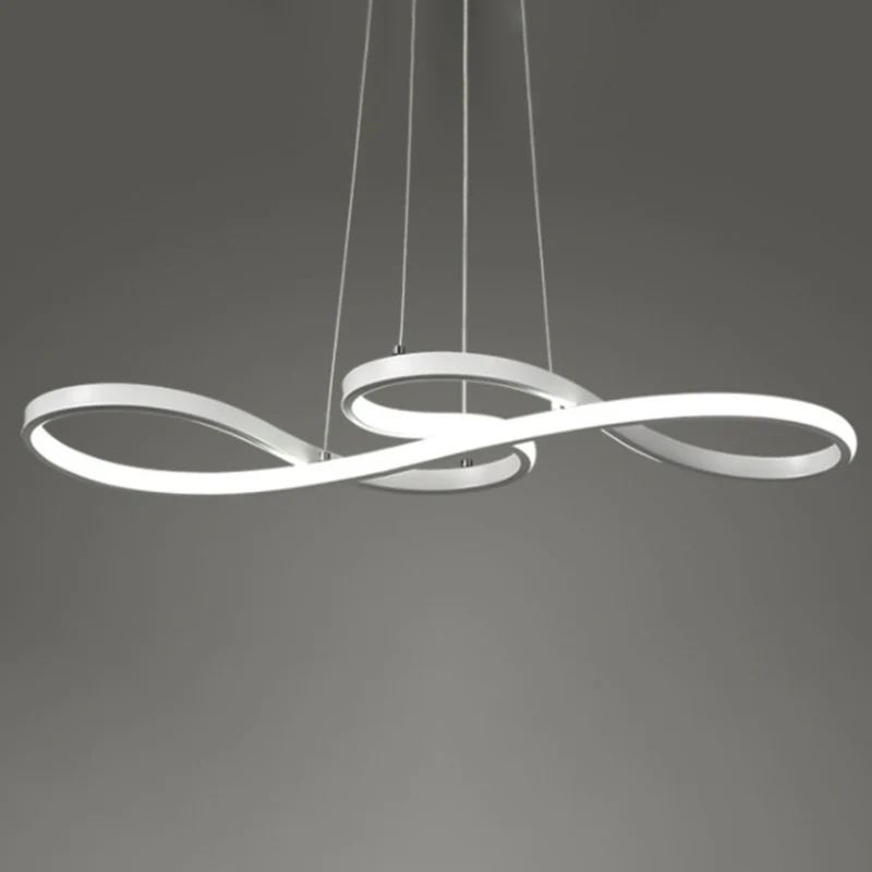 Metalen muzieknootvormige hanglamp Eenvoud LED-hangende kroonluchter boven tafel Clearhalo