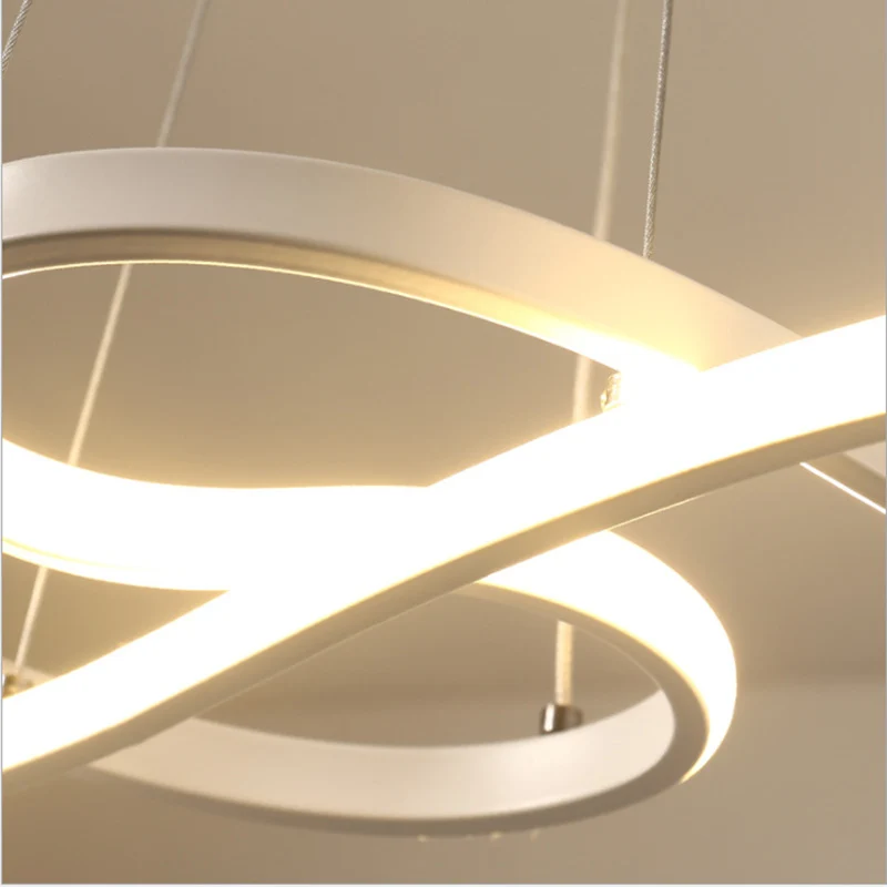 Metalen muzieknootvormige hanglamp Eenvoud LED-hangende kroonluchter boven tafel Clearhalo