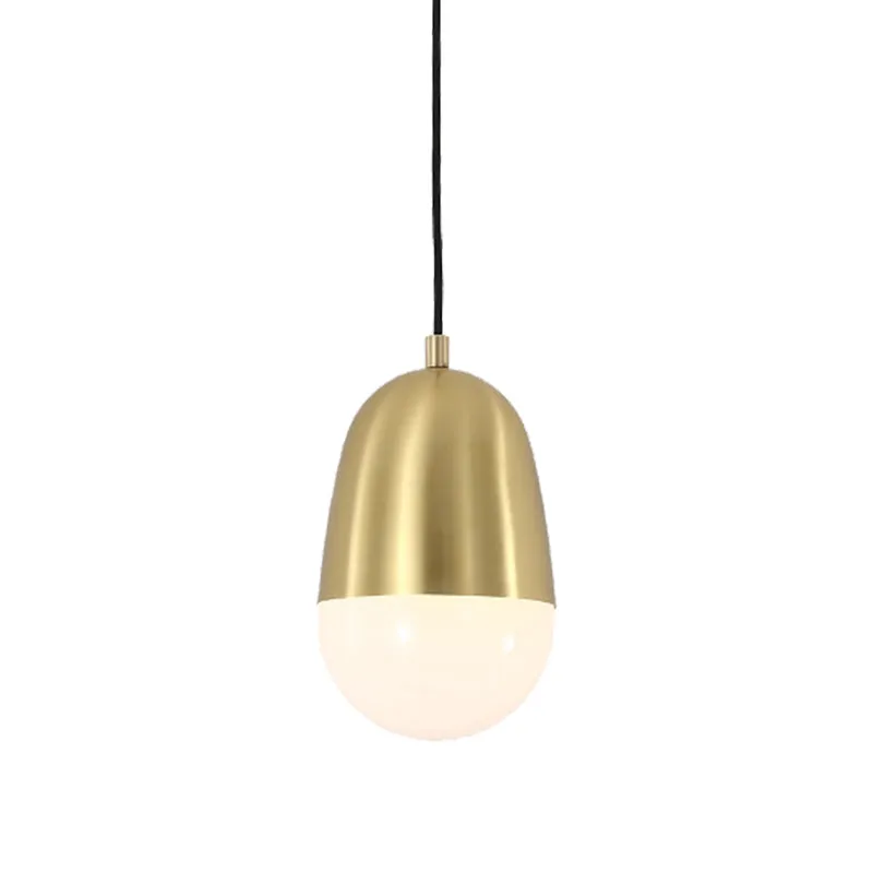 Metalen Pil Hanglamp Minimalisme 1 Lamp Messing Hangende Plafondlamp voor Slaapkamer Clearhalo