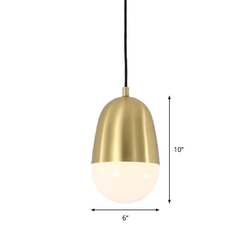Metalen Pil Hanglamp Minimalisme 1 Lamp Messing Hangende Plafondlamp voor Slaapkamer Clearhalo