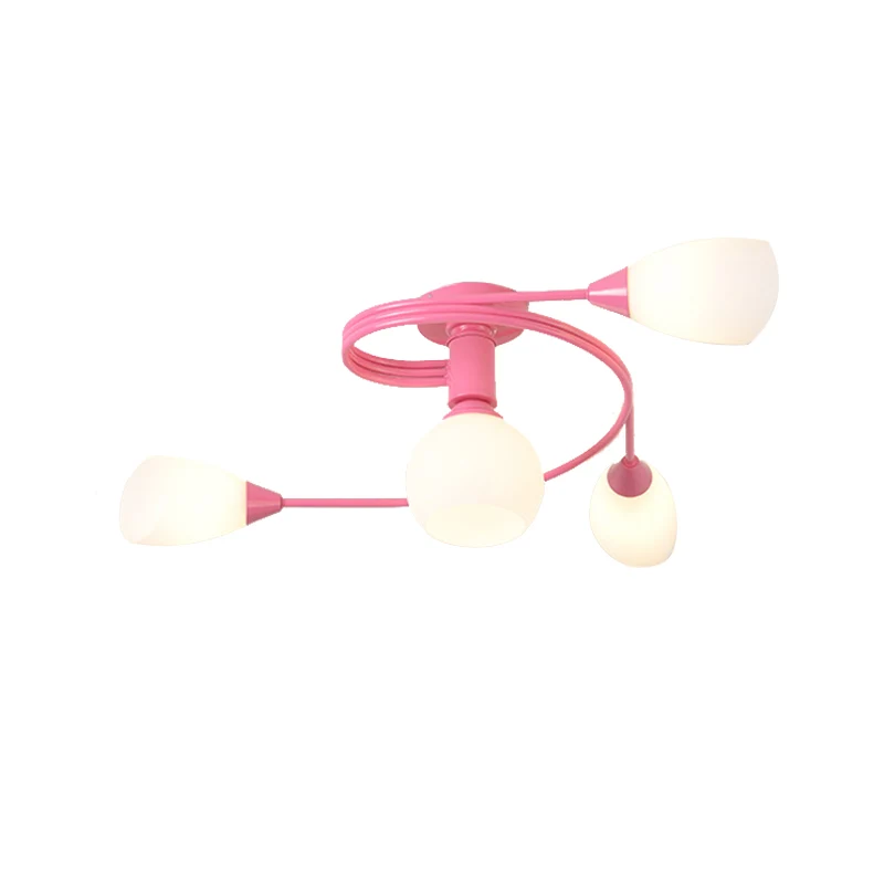 Metalen plafondlamp met gedraaide arm Kinderslaapkamer Kleuterschool Moderne halfverzonken plafondlamp Clearhalo