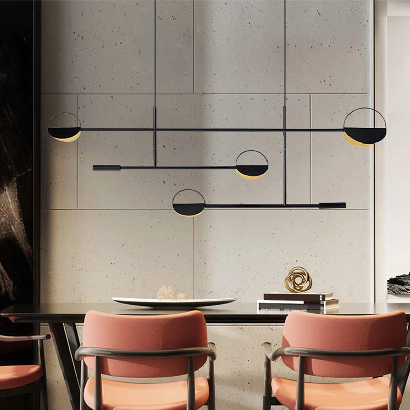 Metalen schijf eilandverlichting eigentijds 4 lampen zwarte afwerking hanglamp Clearhalo