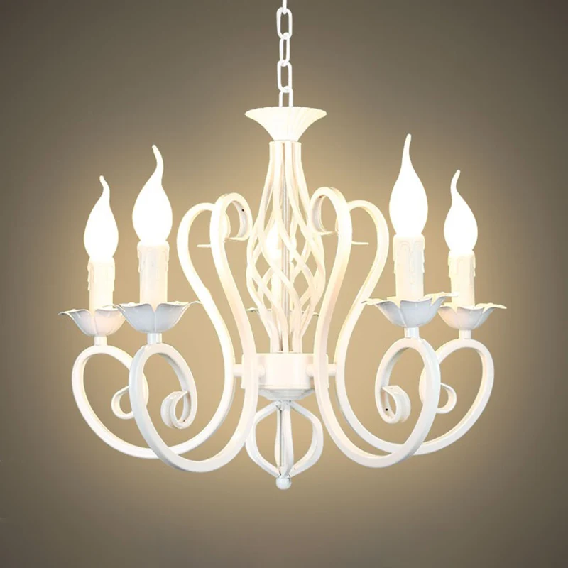 Metalen Spoetnik-kroonluchterverlichting Traditionele 3/5/6-lichts Woonkamer Hangende plafondlamp wit/groen Clearhalo
