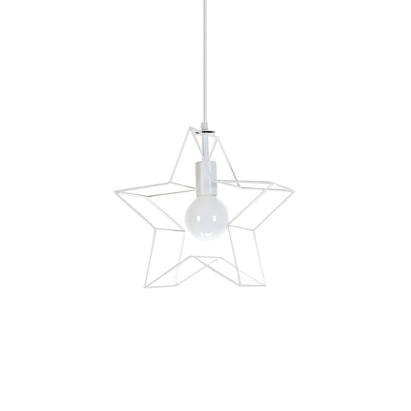 Metalen ster hanglamp 1 lamp Eigentijdse hanglamp wit Clearhalo