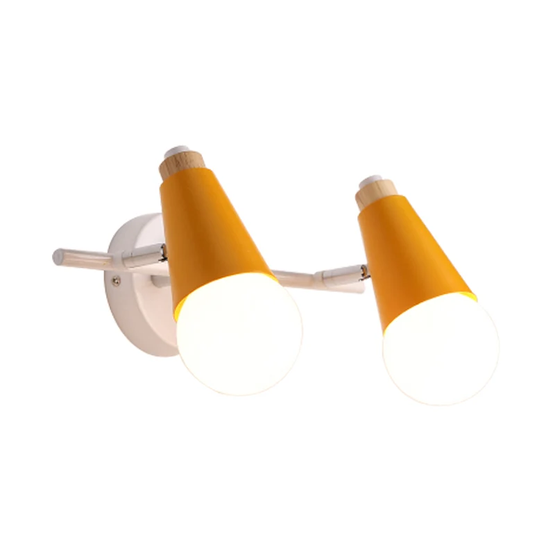 Metalen Sweet Cone Wandlamp Eetkamer Trap 2 Hoofden Scandinavisch Stijlvol Schanslicht Clearhalo