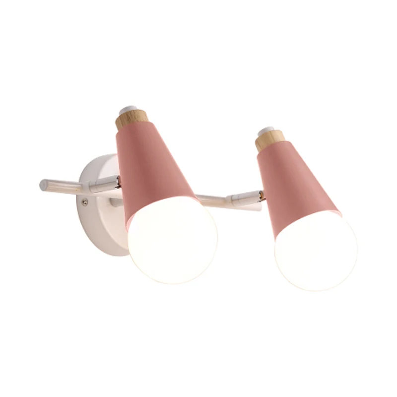 Metalen Sweet Cone Wandlamp Eetkamer Trap 2 Hoofden Scandinavisch Stijlvol Schanslicht Clearhalo
